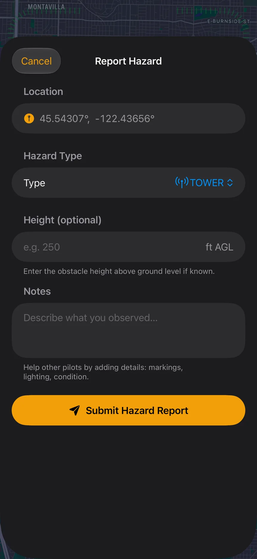 A Lateral weight and balance report showing the loaded envelope.